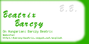 beatrix barczy business card